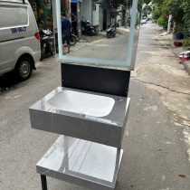 Bàn đá Lavabo 2 tầng - Bàn đá Lavabo âm Chống trầy KT60×40 Giá Rẻ tại Quận Bình Tân -TpHCM 