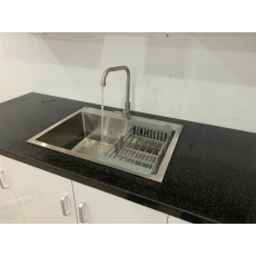 [ Trọn Bộ Kèm Vòi ]  Bộ chậu rửa chén bát 1 hộc 50×45cm Inox