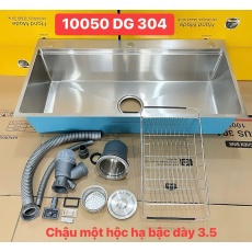 Bồn rửa chén inox 304 1 ngăn lớn 1m cao cấp Tphcm 