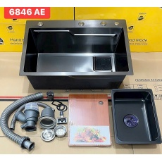 Chậu rửa chén bát Inox đơn 1 ngăn lớn 68×45cm