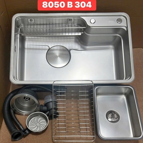 Bồn rửa chén 1 hộc. Bề mặt dập Vân hạt Linen là gì?