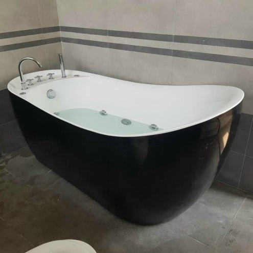 Bồn tắm sục Massage, Bồn tắm nằm đặt sàn độc lập liền vòi sen tắm 1m6×80