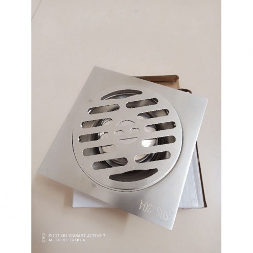 Phễu thoát sàn chống trào ngược inox 304 cao cấp kích thước 12×12 cm , D49, D60, D76, D90