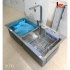 Bồn rửa chén 2 hộc đều ngăn lớn 8245RDT có gác dao cài thớt